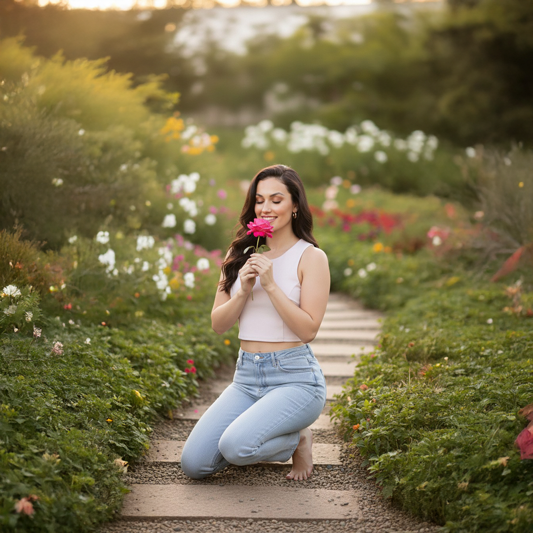 Blue Twisted Outseam Comfort Fit Denim